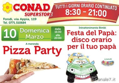Da Conad Superstore si prepara la Festa del Papà con giochi e Pizza Party!