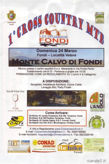 “I° Cross Country MTB”, A.S.D. Cicloamatori di Fondi