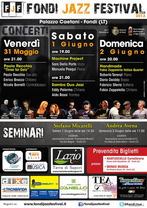 Arriva il “Fondi Jazz Festival” 2013. Il programma