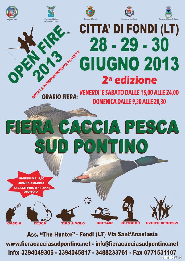 “Open Fire” 2013, torna a Fondi la Fiera-Caccia del Sud Pontino