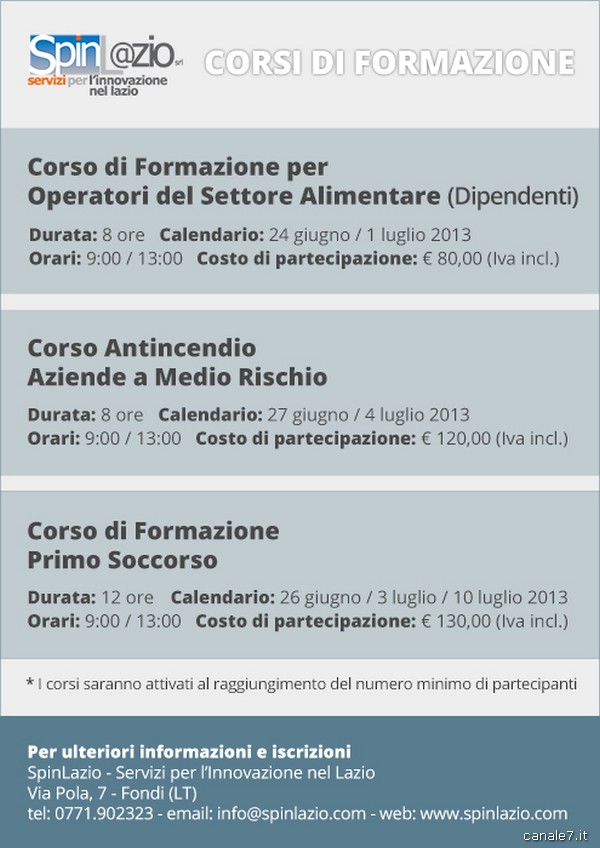 Corsi di Formazione Primo Soccorso, Antincendio