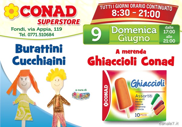 Domenica 9 Giugno tutti da Conad! Giochi e fresca merenda