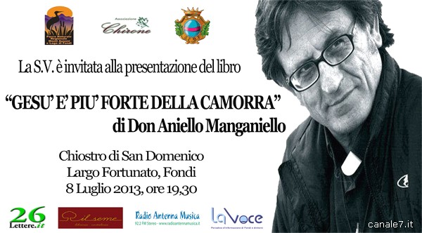 L’Associazione Chirone presenta a Fondi il libro di Aniello Manganiello