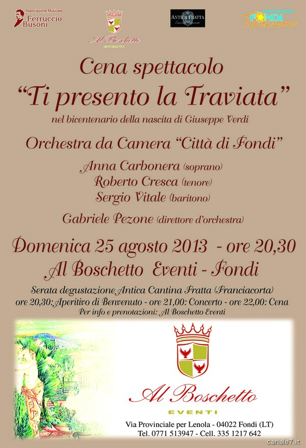 Cena Spettacolo “Ti Presento La Traviata”