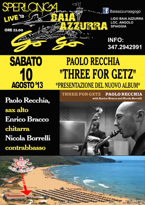 Musica, Paolo Recchia live al Lido Baia Azzurra sabato 10 Agosto