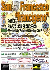 Iniziativa “San Francesco francigeno” – Fondi 4 e 5 ottobre 2013