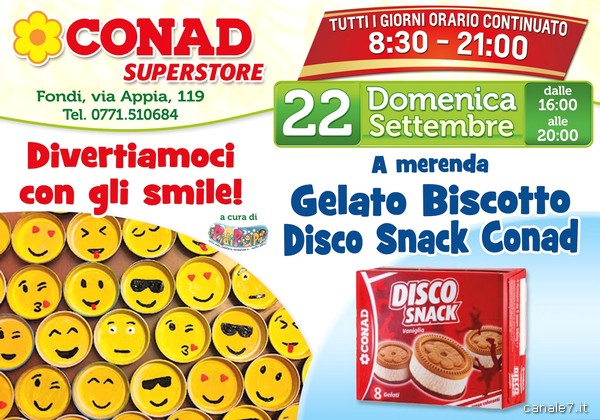 Domenica 22 Settembre da Conad Superstore ancora giochi di gruppo e gustosa merenda