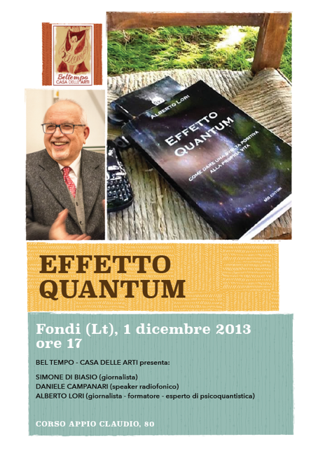 Beltempo, Presentazione del libro ‘Effetto Quantum’ di Alberto Lori