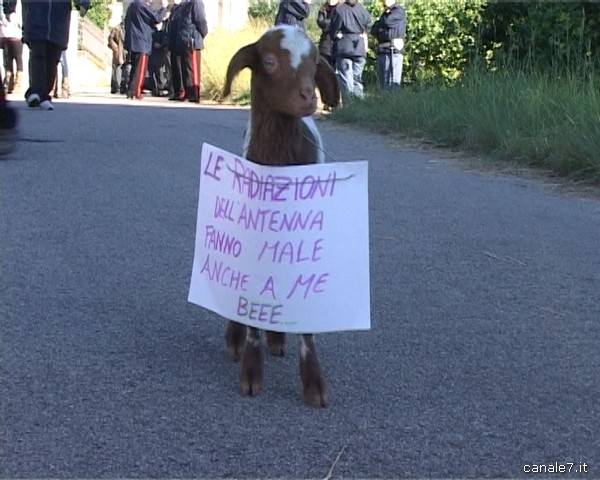 Protesta contro l’antenna