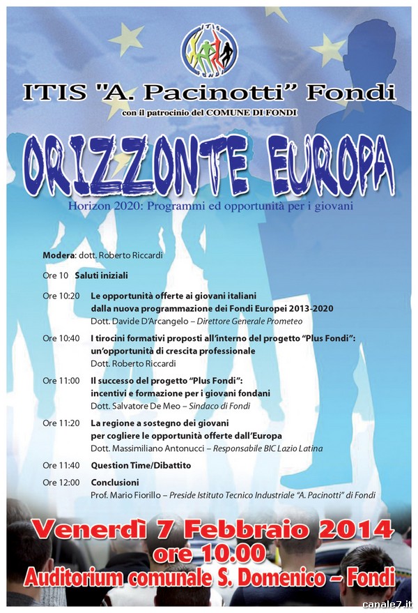 “Orizzonte Europa”, le opportunità per i giovani. Incontro 7 febbraio