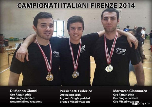 Sport da combattimento, tre fondani tra i campioni italiani di Kali