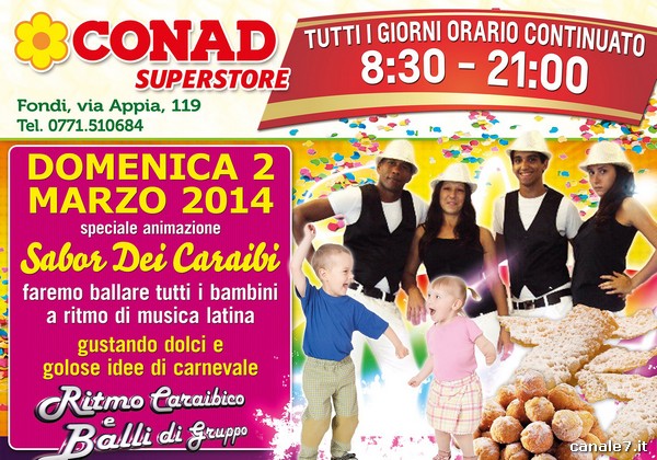 Il 2 Marzo da Conad, animazione danzante con “Sabor dei Caraibi”!