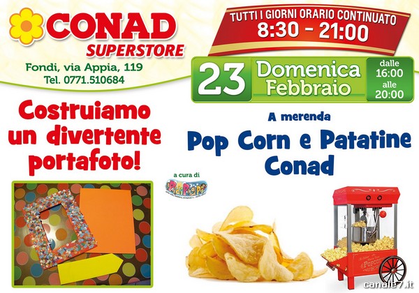 Da Conad domenica 23 Febbraio giochi e merenda all’insegna dell’allegria!