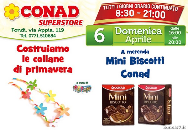 Conad Superstore, domenica 6 aprile giochi e gustosa merenda!