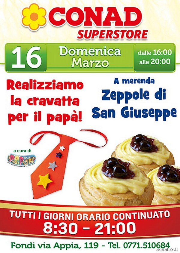 Conad Superstore, domenica 16 Marzo si festeggia il Papà con giochi e merenda