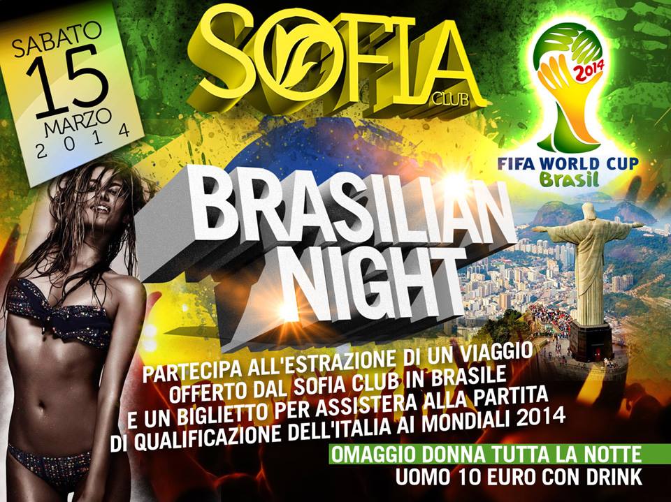 Sofia Club, un evento dedicato al Brasile con premio grande premio finale