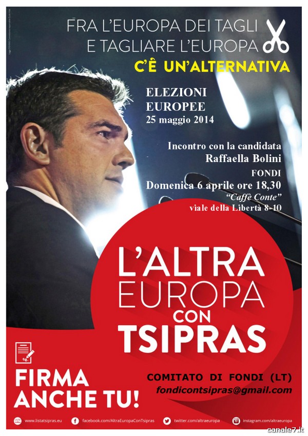A Fondi il Comitato pro Tsipras incontra la candidata alle europee Raffaella Bolini