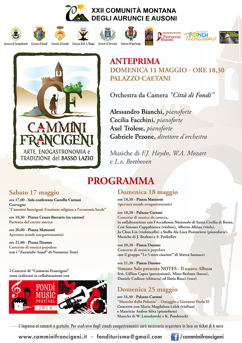 Cammini Francigeni & Fondi Music Festival