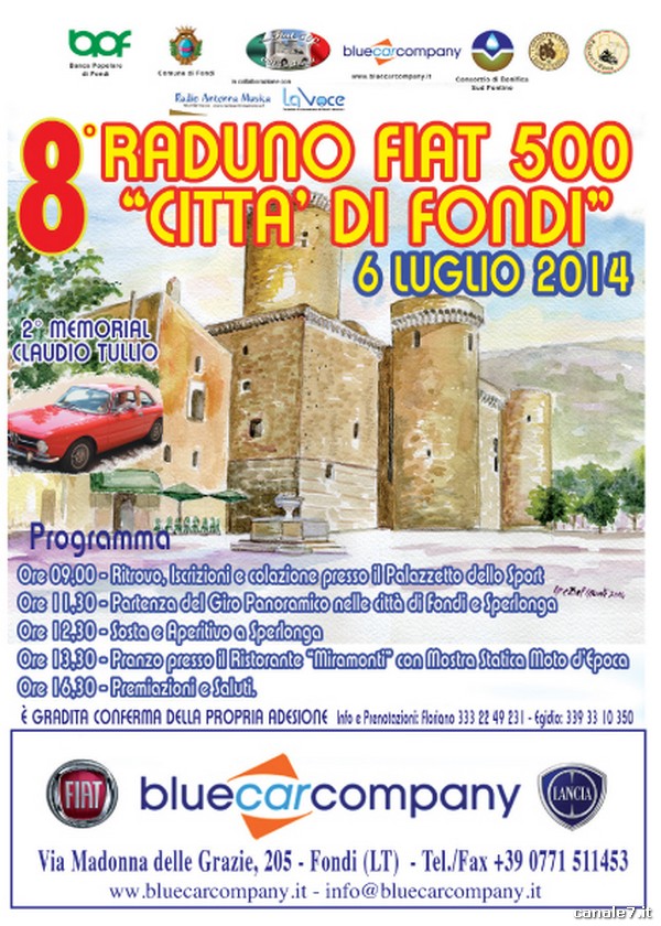 LOCANDINA 8° RADUNO FIAT 500 FONDI - LUG 2014 (sponsor blue car company) copia_comp