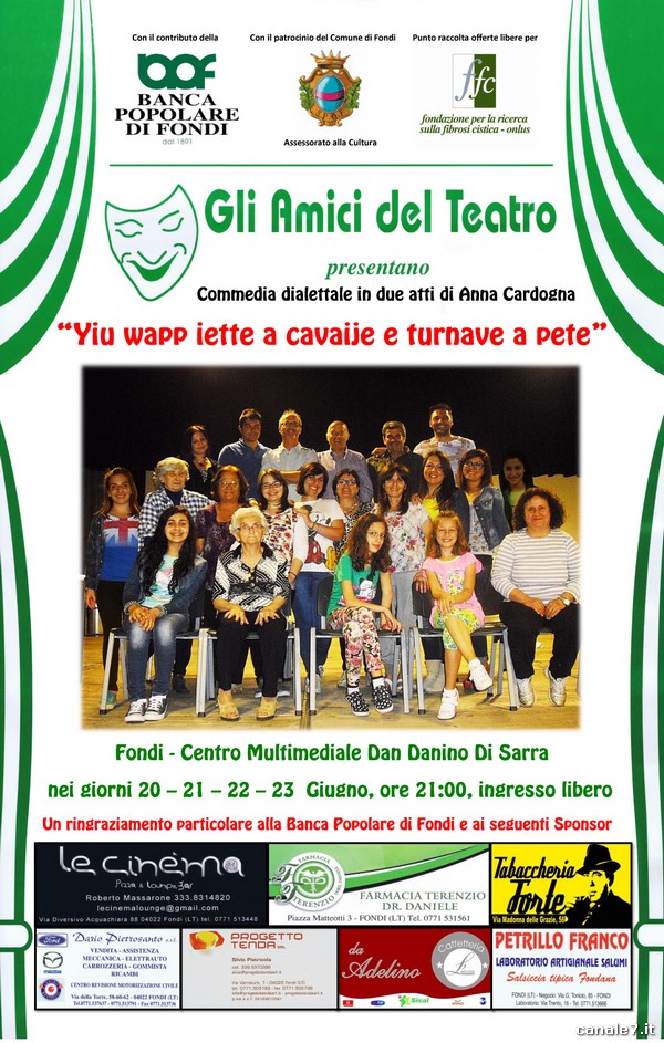 Nuova commedia de “Gli Amici del Teatro” in scena dal 20 al 23 Giugno 2014 presso il Centro multimediale “Dan Danino di Sarra”