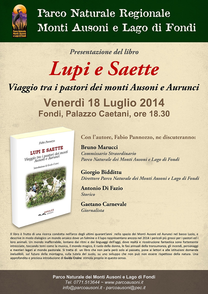 A Fondi si presenta il libro “Lupi e Saette” di Fabio Pannozzo