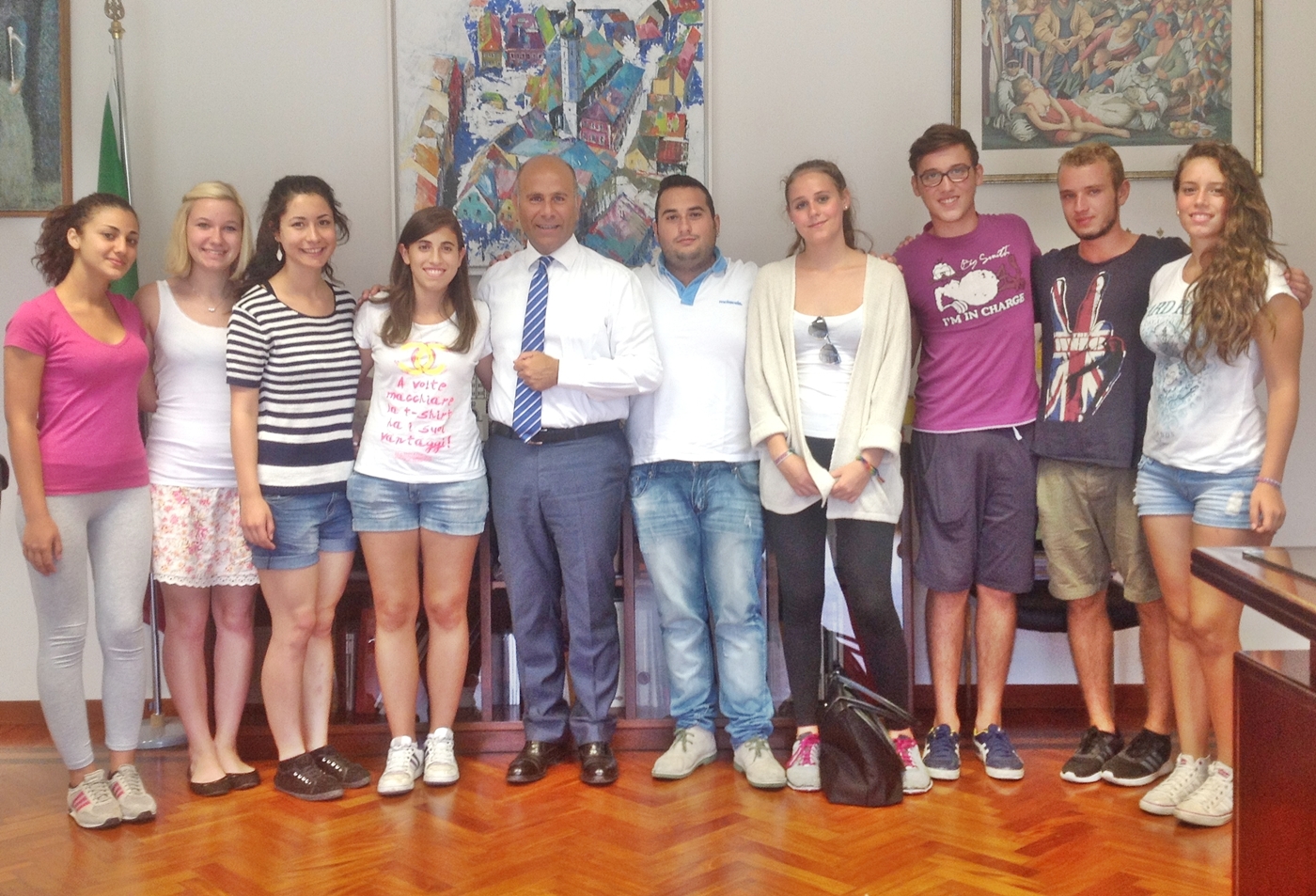 foto giovani Dachau e Sindaco di Fondi 4-9-14