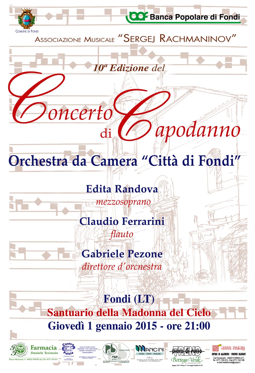 Locandina Concerto di CAPODANNO 2015 Fondi (Gabriele Pezone)