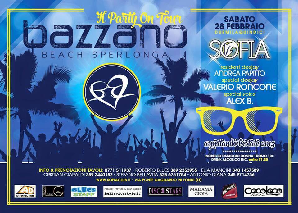 slide party on tour bazzano beach al Sofia Club feb2015