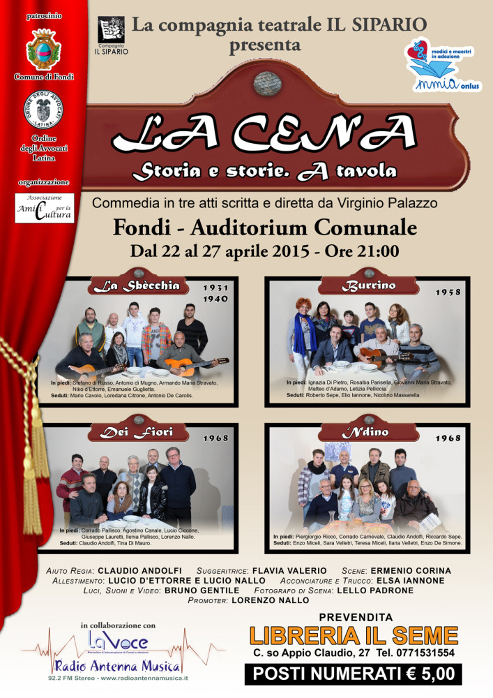 LOCANDINA ''LA CENA'' (COMMEDIA 2015 VIRGINIO PALAZZO)