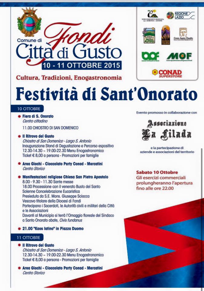 LOCAND FONDI CITTA' DI GUSTO - FESTA S. ONORATO 2015