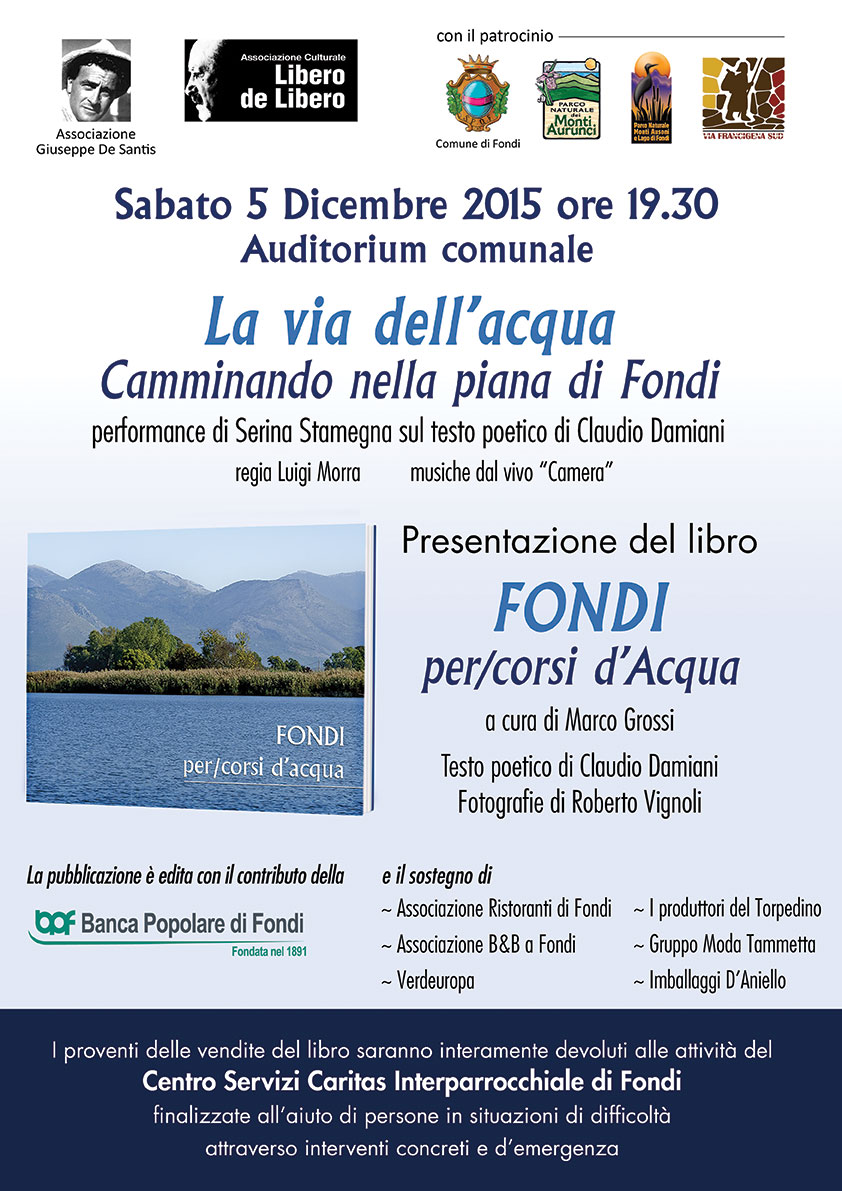 Loc Serata La Via dell'acqua - poesia e libro_Auditorium 5-12-15