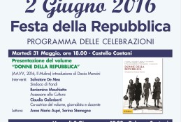 Fondi, celebrazione della Festa della Repubblica e 70° anniversario del diritto di voto alle donne