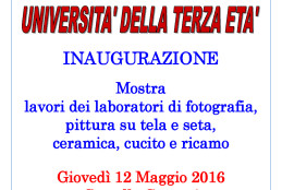 Fondi, inaugurazione mostra dell’ Università della Terza Età