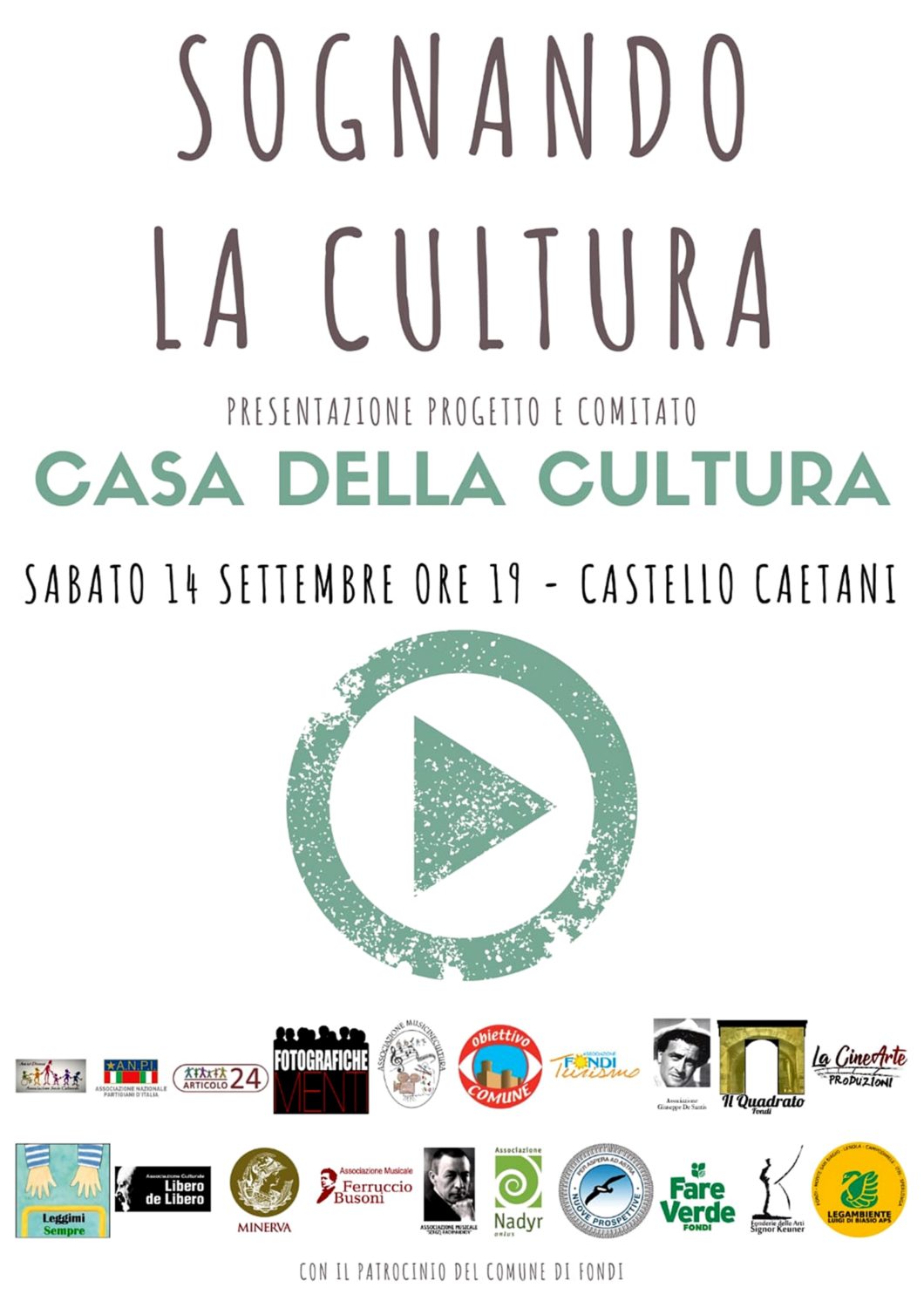 Locandina Casa Cultura - Fondi 14-9-19